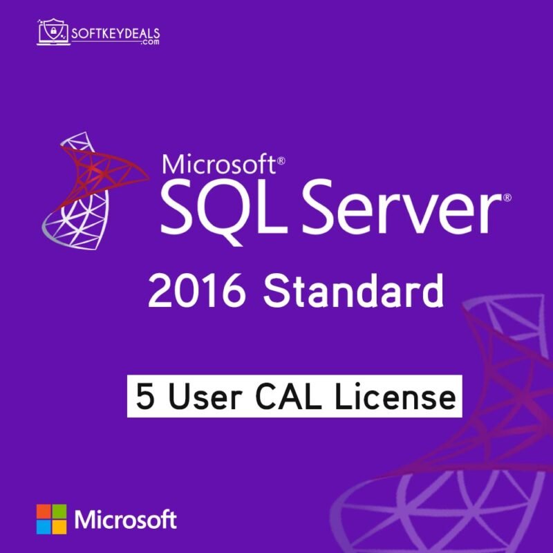 Microsoft SQL Server 2016 Standard + 5 User CALs