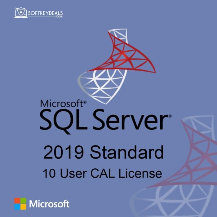 Microsoft SQL Server 2019 Standard + 10 User CAL License