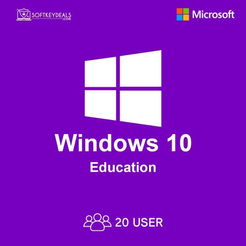 Win 10 Education 20 User Keys Lifetime License