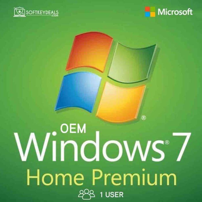 Windows 7 Home Premium OEM 1 User Keys Lifetime License