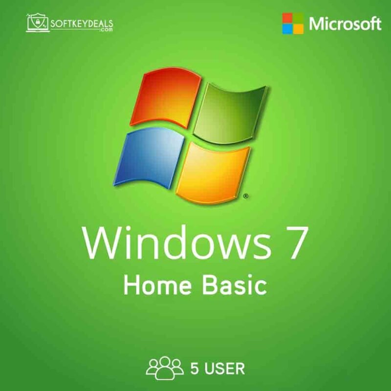 Windows 7 Home basic 5 User Lifetime License