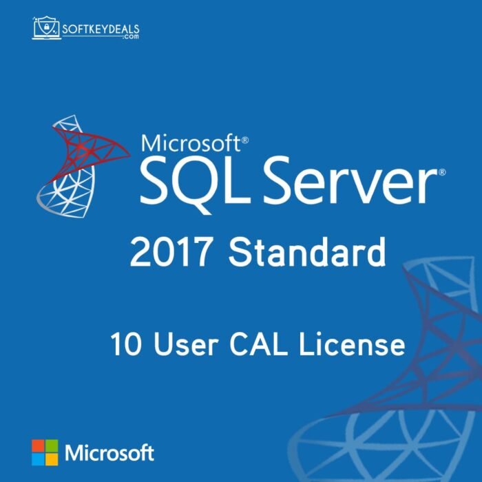 Microsoft SQL Server 2017 Standard + 10 User CAL License