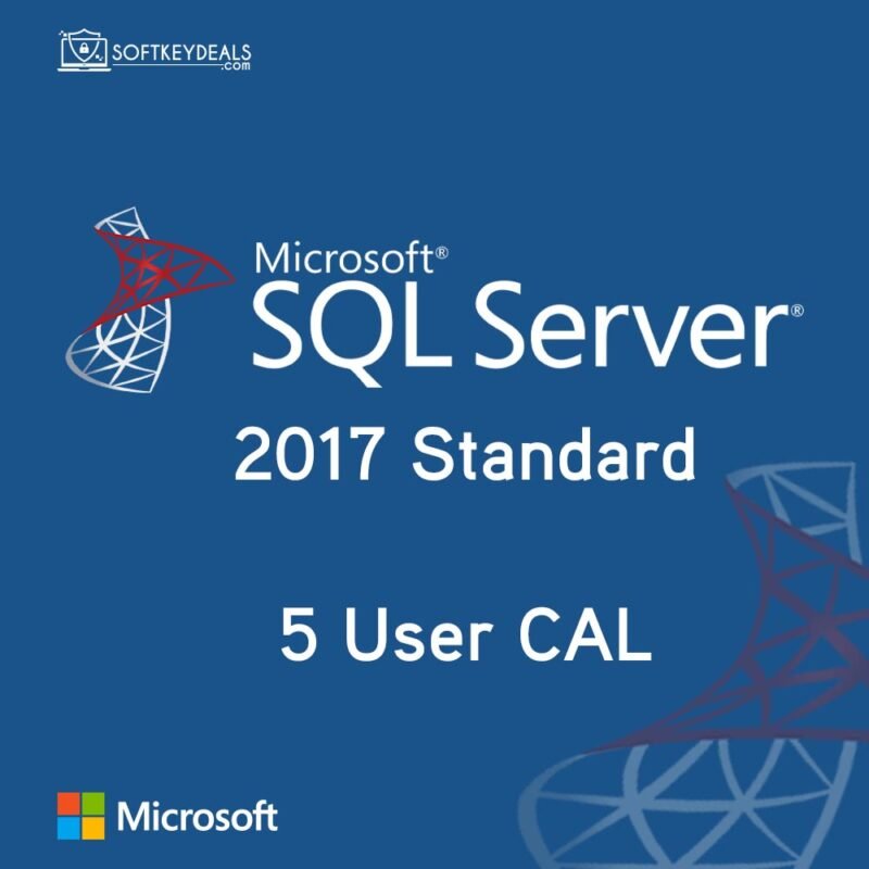 Microsoft SQL Server 2017 Standard + 5 User CAL License