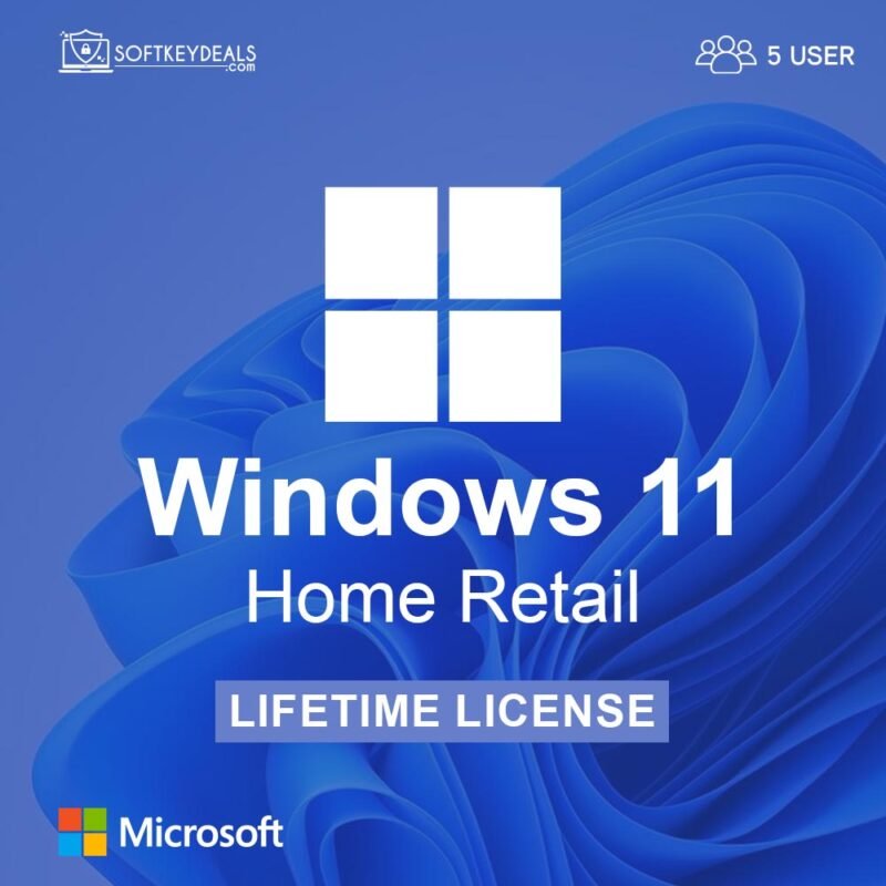 Windows 11 Home Retail 5PC Lifetime License